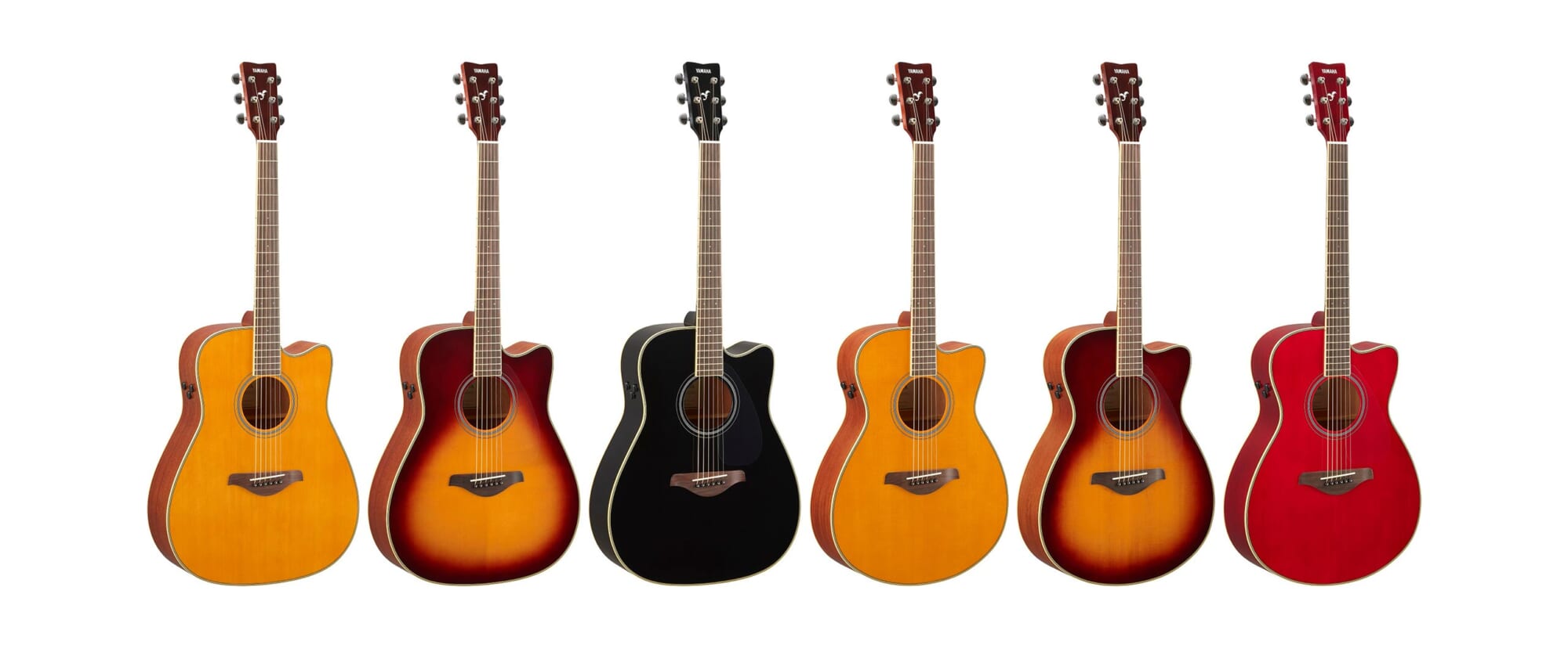 楽器、器材 ギター、ベース用パーツ、アクセサリー ヤマハの“トランスアコースティックギター”にカッタウェイ付きのモデル 