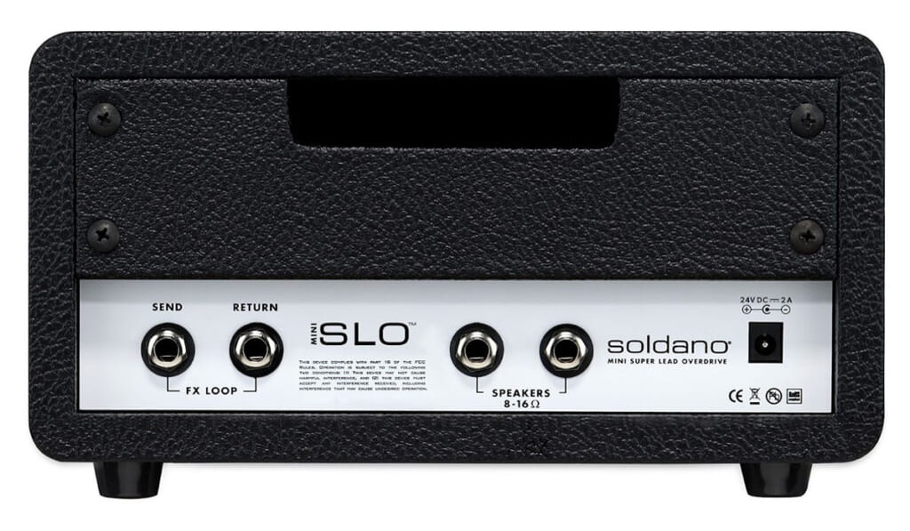 Soldano SLO-100のリア・パネル