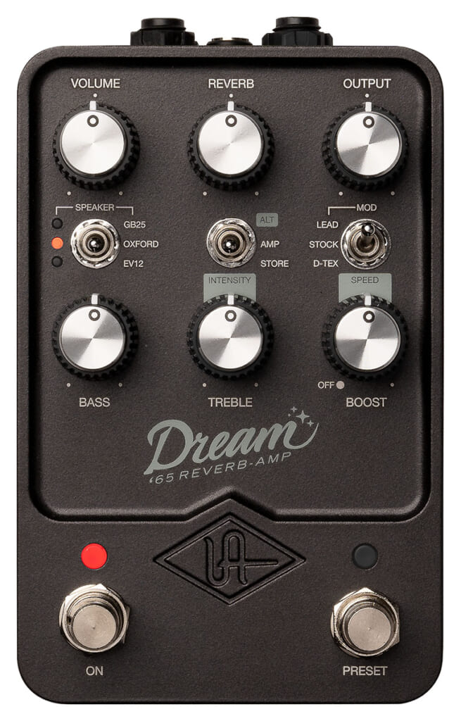 UAFX Dream '65 Reverb Amplifier（フロント・パネル）