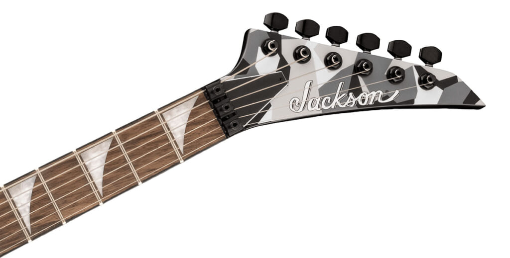 ジャクソンXシリーズのローズ・モデルに新たな迷彩柄のギターが 