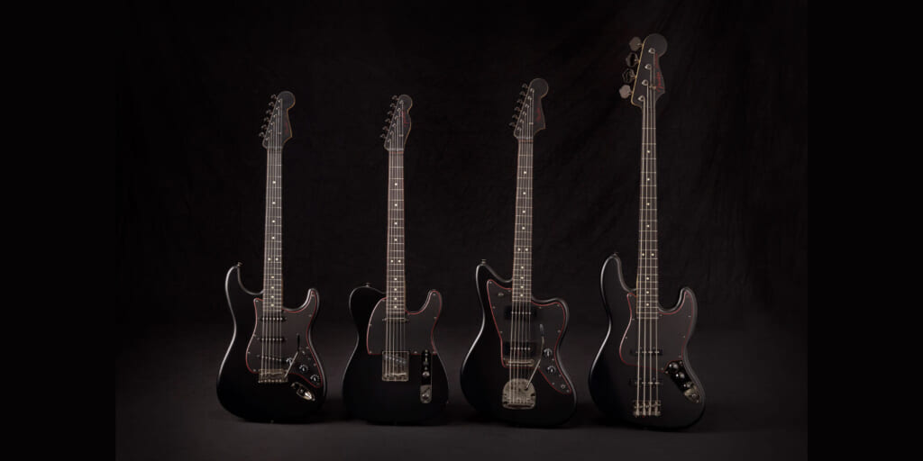 フェンダーのオール・ブラック仕様のギター“Noir”が“Made in Japan Hybrid II”シリーズで復活
