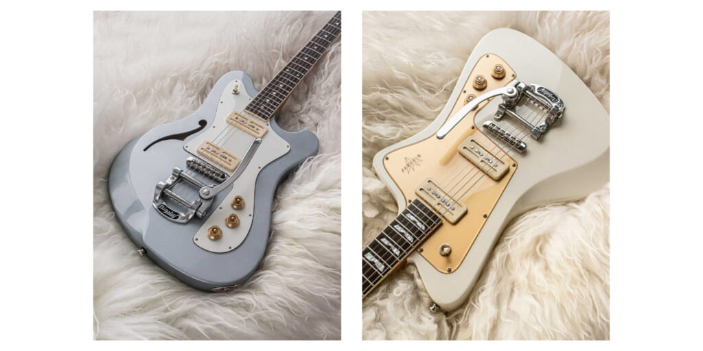 バウム・ギターズより、ビグスビーのトレモロを搭載したレトロ・モダンなギター2モデルが登場