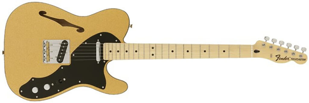 Made in Japan Hybrid II Telecaster Thinline Limited Run Gold Top