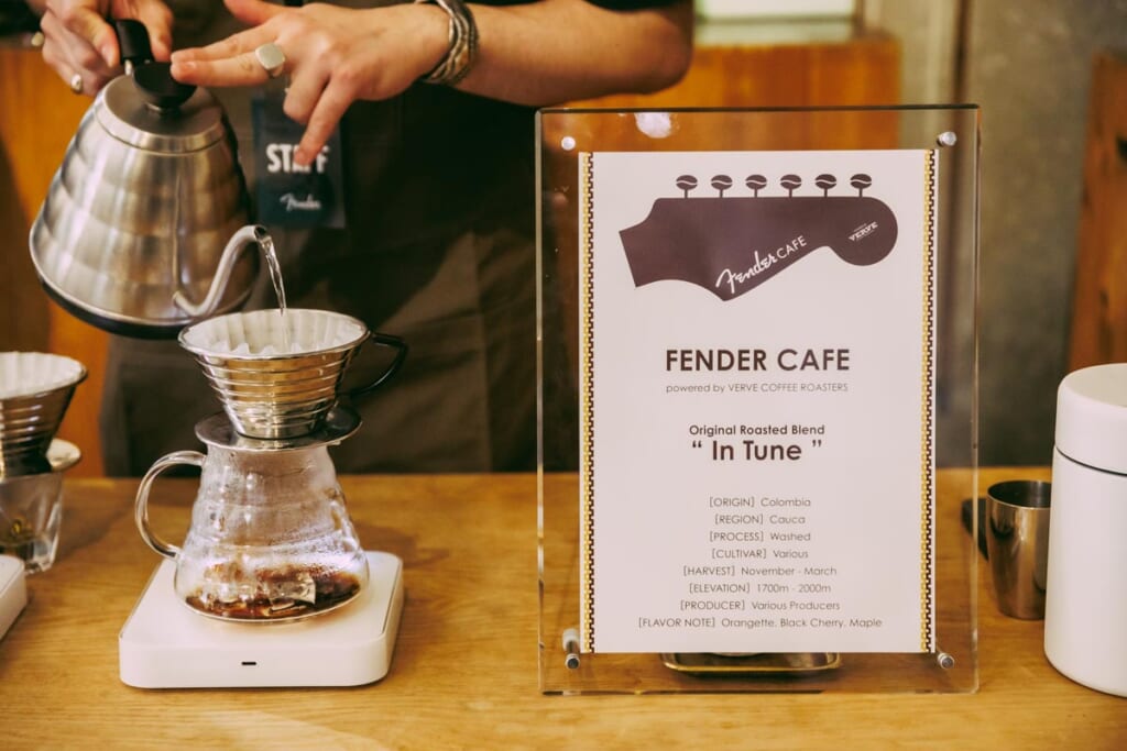 FENDER CAFE powered by VERVE COFFEE ROASTERSの試飲ブース