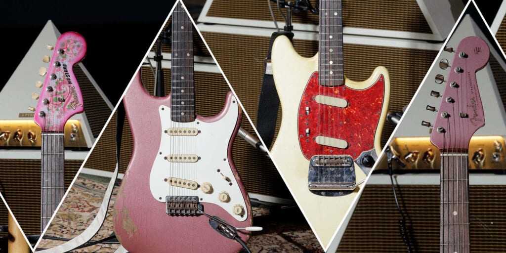 Charが“PINK CLOUD session”のステージに用意した4本のギター