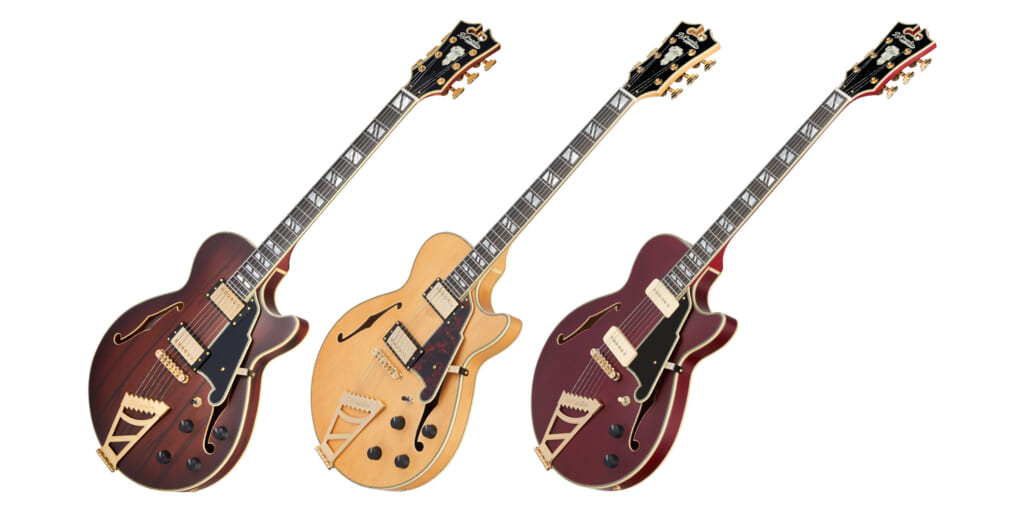 ディアンジェリコのセミ・ホロウ・ギター“Deluxe SS”と“Deluxe SS P-90”の国内販売が開始