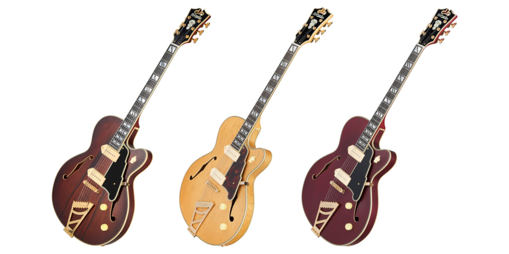 ディアンジェリコのホロウ・ボディ・ギター“Deluxe 59”が3つのバリエーションで発売