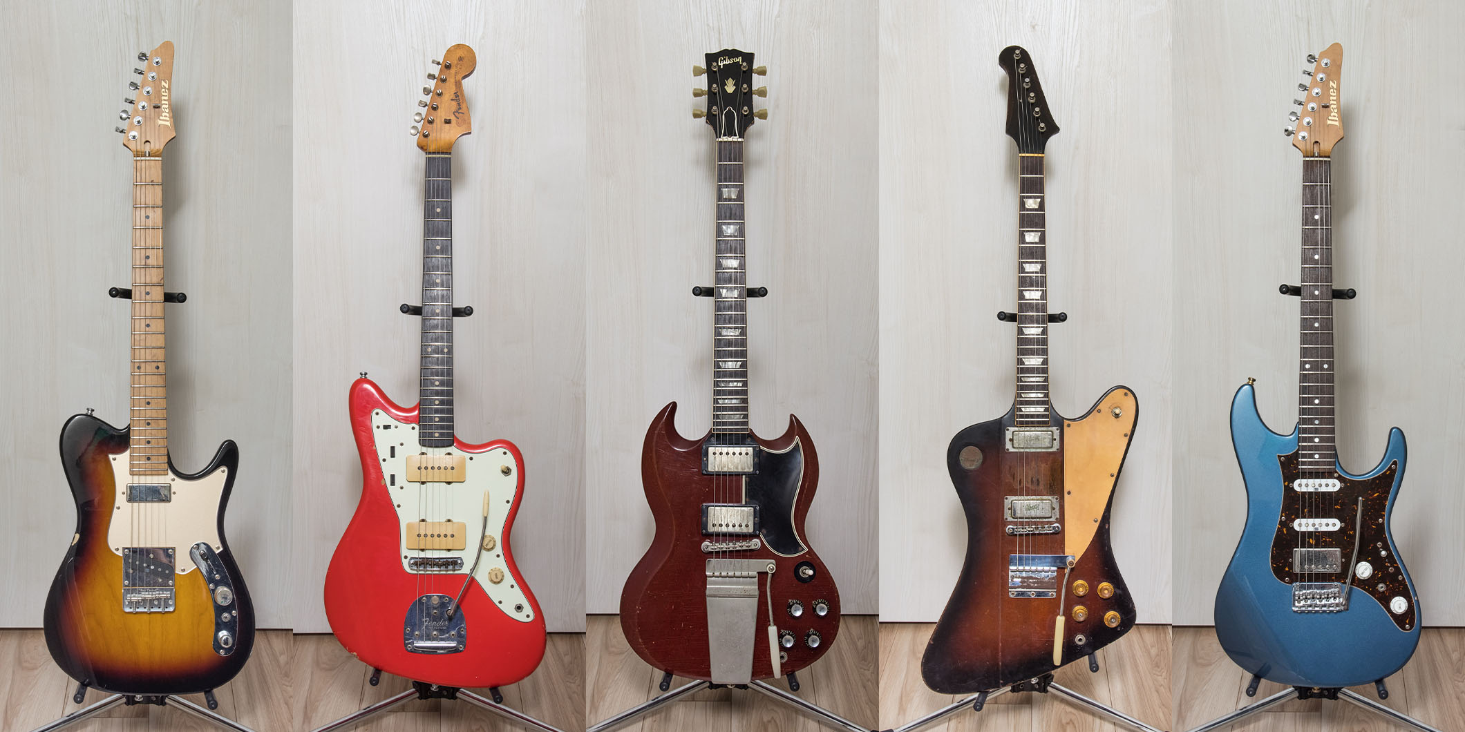 山岸竜之介が初のギター・インスト作で使用した5本のビンテージ＆モダン・ギター