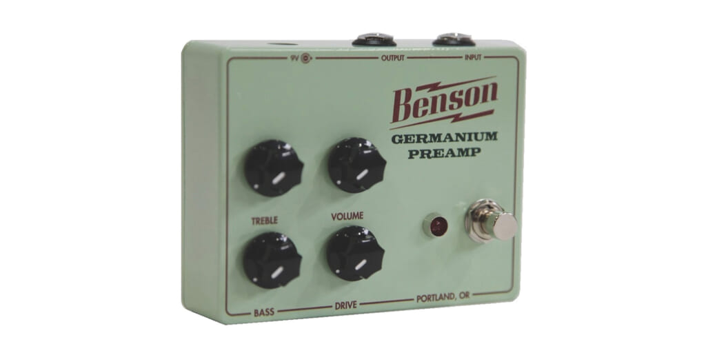 Benson Ampsが、ゲルマニウム・トランジスタを使用した新たなペダル“Germanium Preamp Pedal”を4月に発売