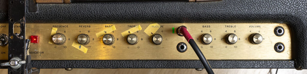 1973 Marshall／JMP50 Artiste 2040のセッティング。