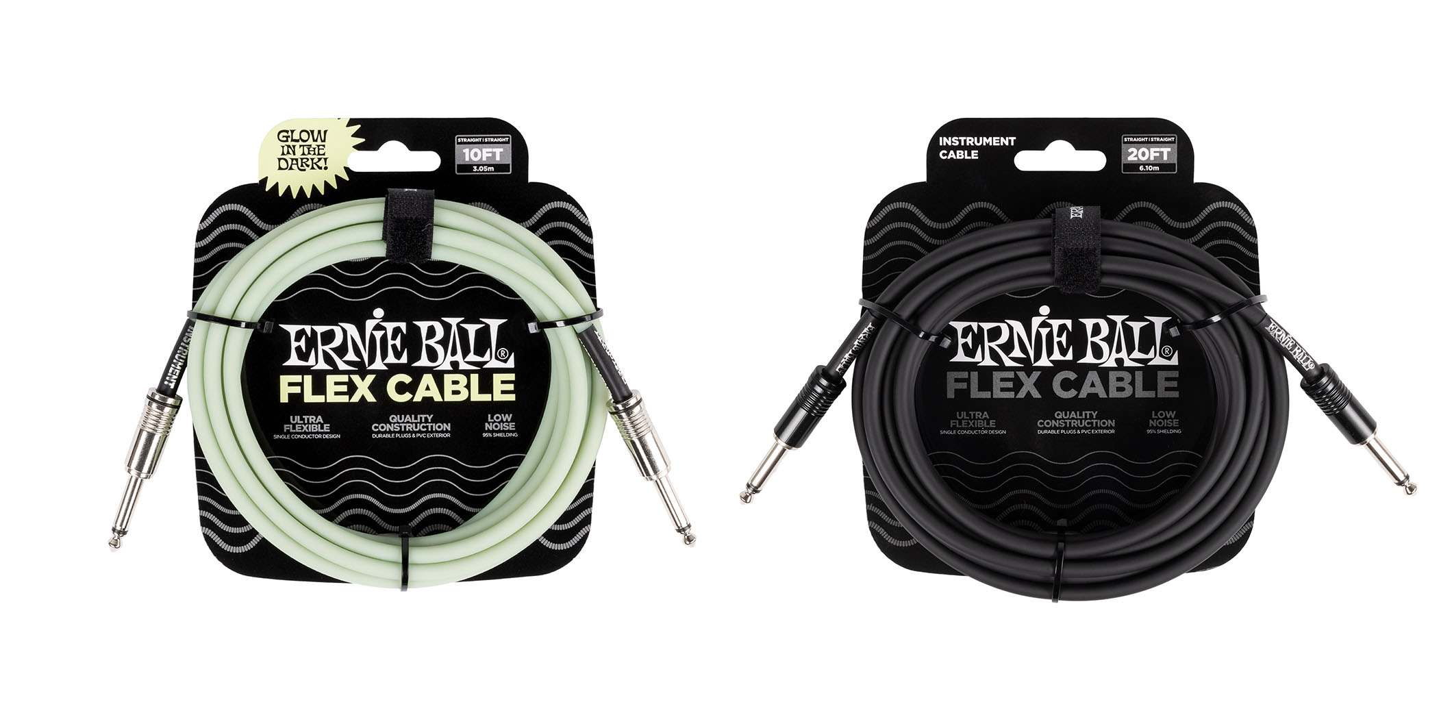 取り回しの良さが魅力のERNIE BALL“フレックス・ケーブル”に新色が登場