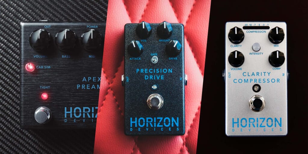 ペリフェリーのギタリストが立ち上げたペダル・ブランド、HORIZON DEVICESの3モデルが国内販売スタート