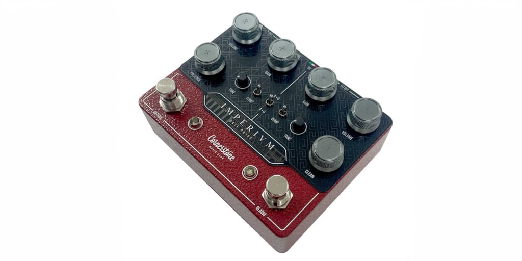 ダンブル系とTS系、2つの歪みを合体。Cornerstone Music Gearが2-in-1ドライブ・ペダル“Imperium V2”をリリース
