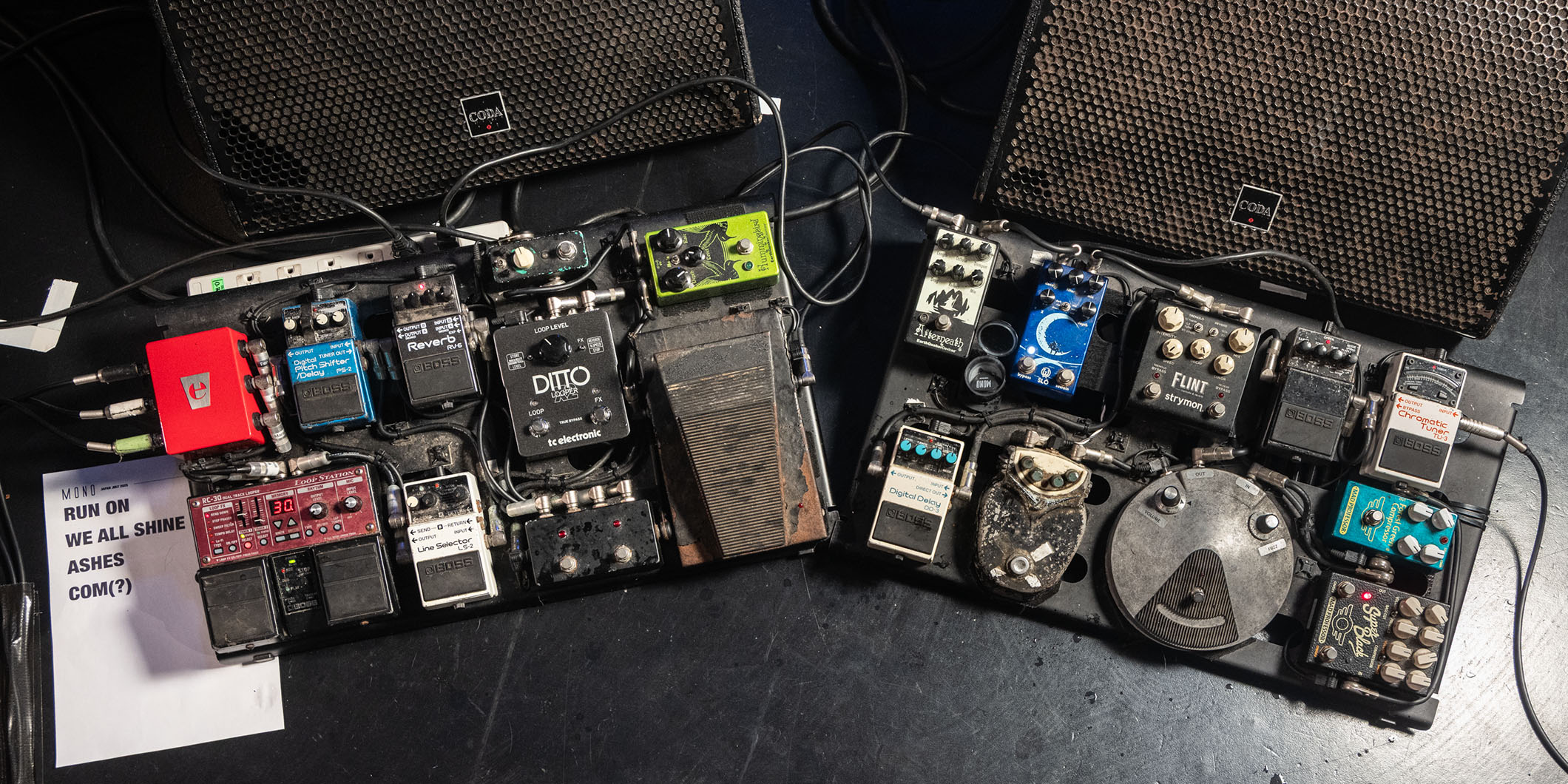 MONOのTakaakira ‘Taka’ Gotoがライブで愛用するペダルボードを本人が解説！