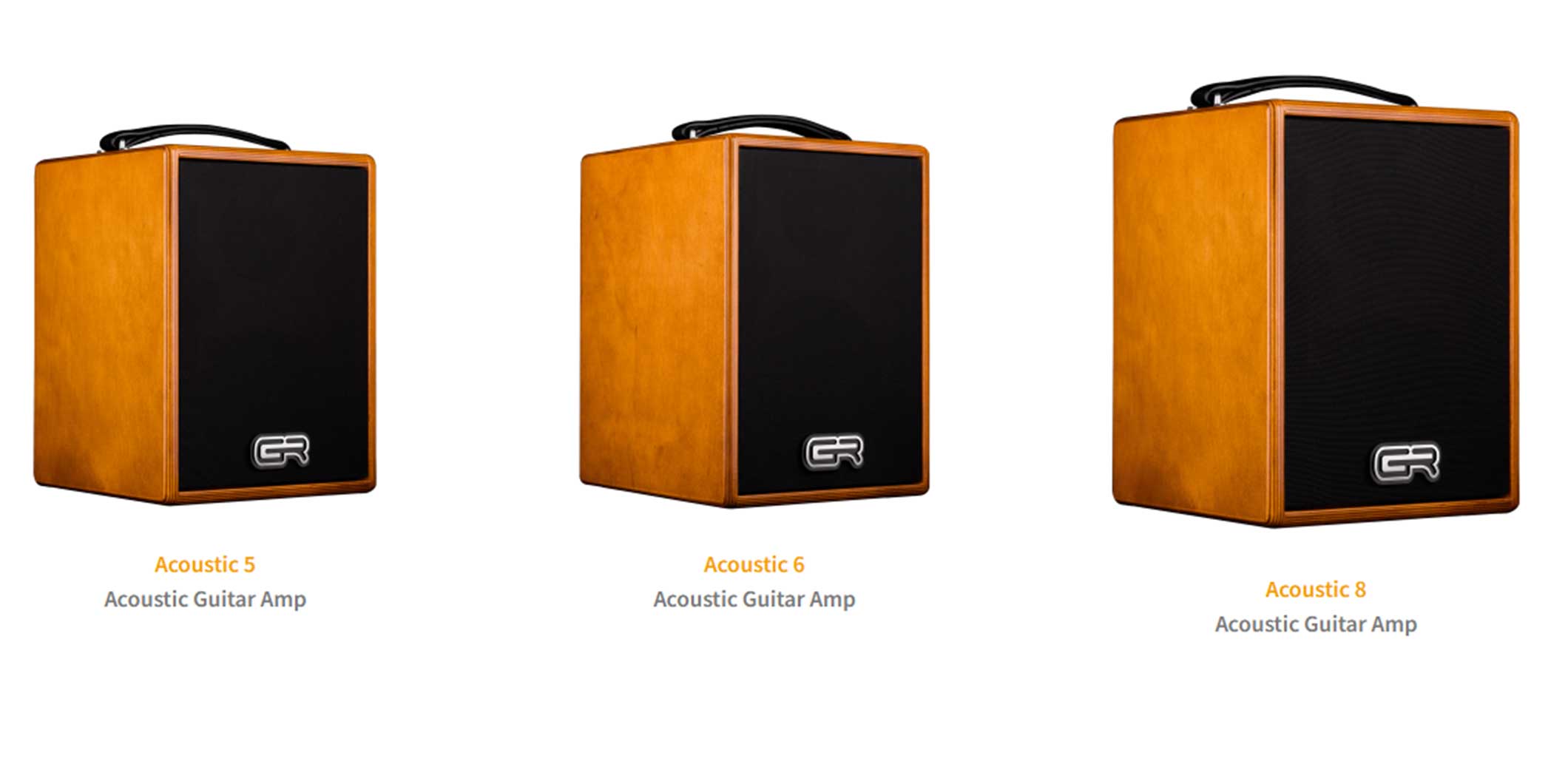 GR Guitarの軽量なアコースティック・ギター専用アンプ、WD Acoustic5～8インチのウーファーを搭載した3モデルが登場