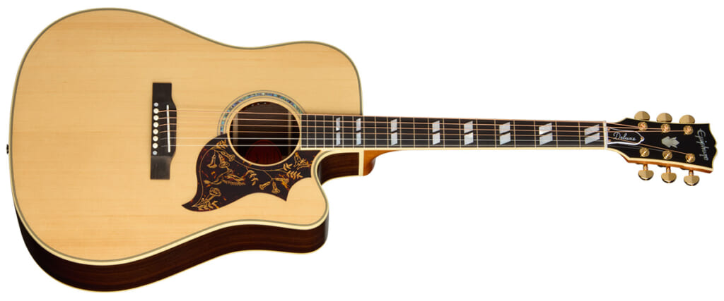 Epiphone Hummingbird Deluxe EC Natural（前面）