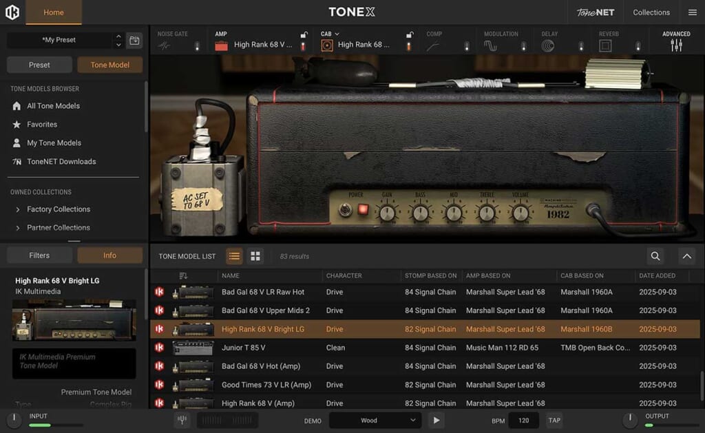 IK Multimedia/TONEX “Brown Sound 82/84”