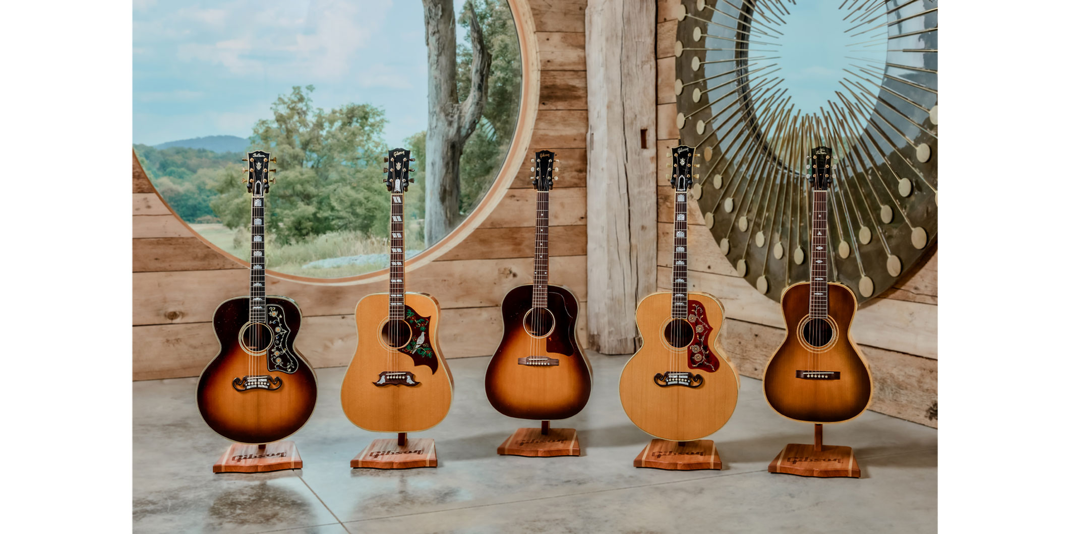 ギブソン・カスタムのマーフィー・ラボ・コレクションに、ライト・エイジド加工のアコースティック・ギターが5モデル追加