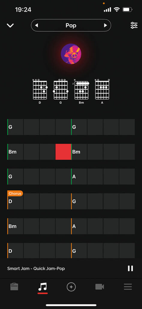 “Quick Jam”の画面
