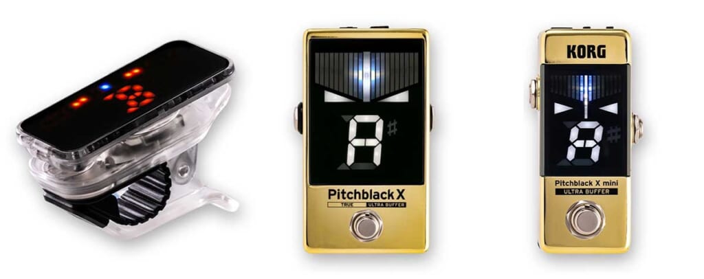 三木楽器 創業200周年記念 / KORG Pitchclip2+ Clear（PC-2+CLR）、KORG Pitchblack X GOLD（PB-X MG）、KORG Pitchblack X mini GOLD （PB-X-MINI MG）