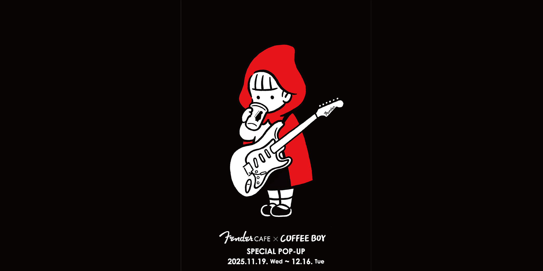 フェンダー旗艦店のFENDER CAFEが、人気イラストレーターCOFFEE BOYのポップアップを開催スペシャル・トーク＆ライブ・ドローイング・イベントも
