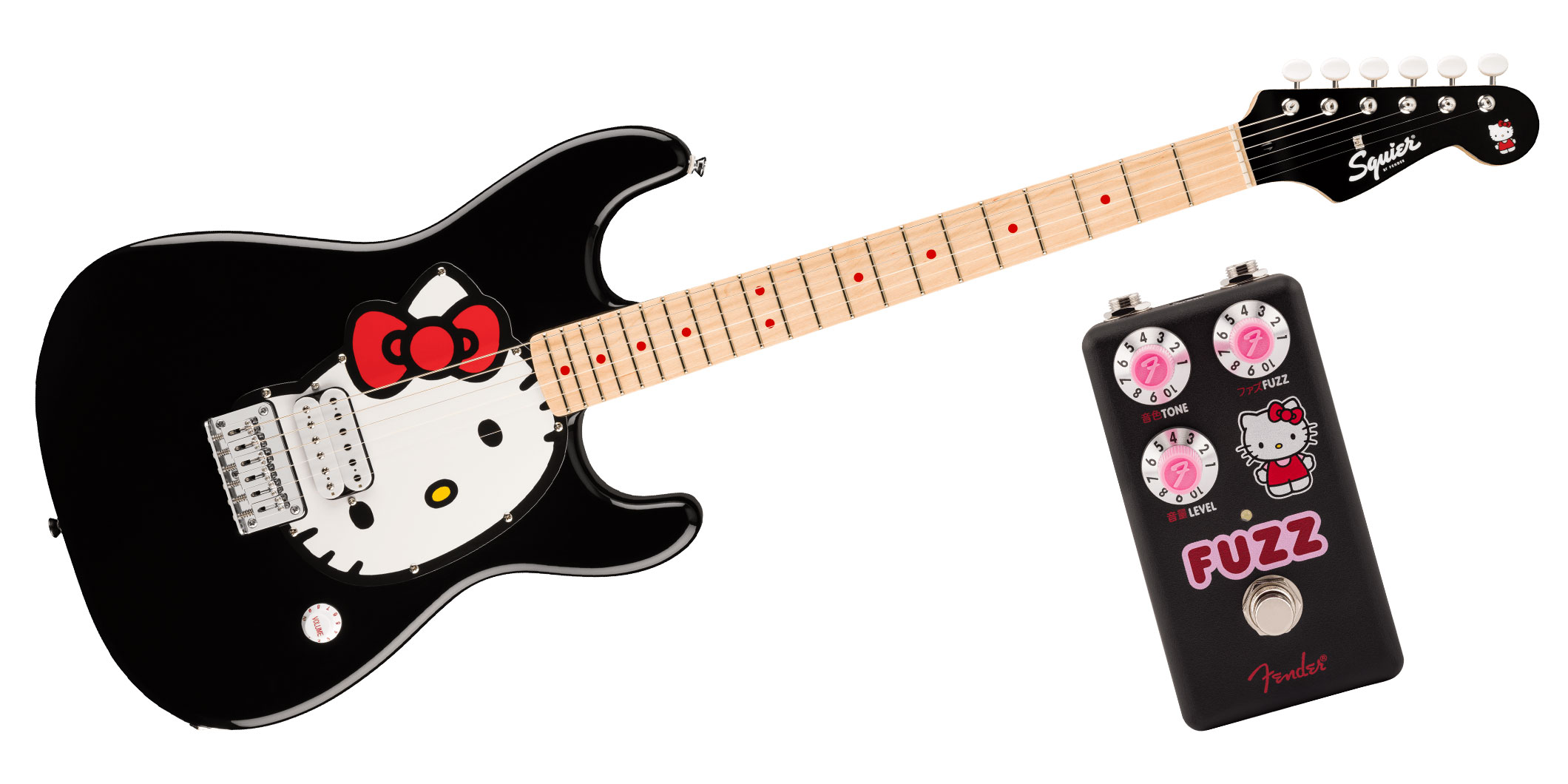 完売カラーの再販も！ フェンダーがハローキティとのコラボ製品“Fender