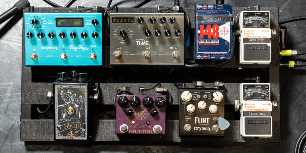 ザ・ラサムズのアレックス・ムーアが初来日公演で使用したペダルボード