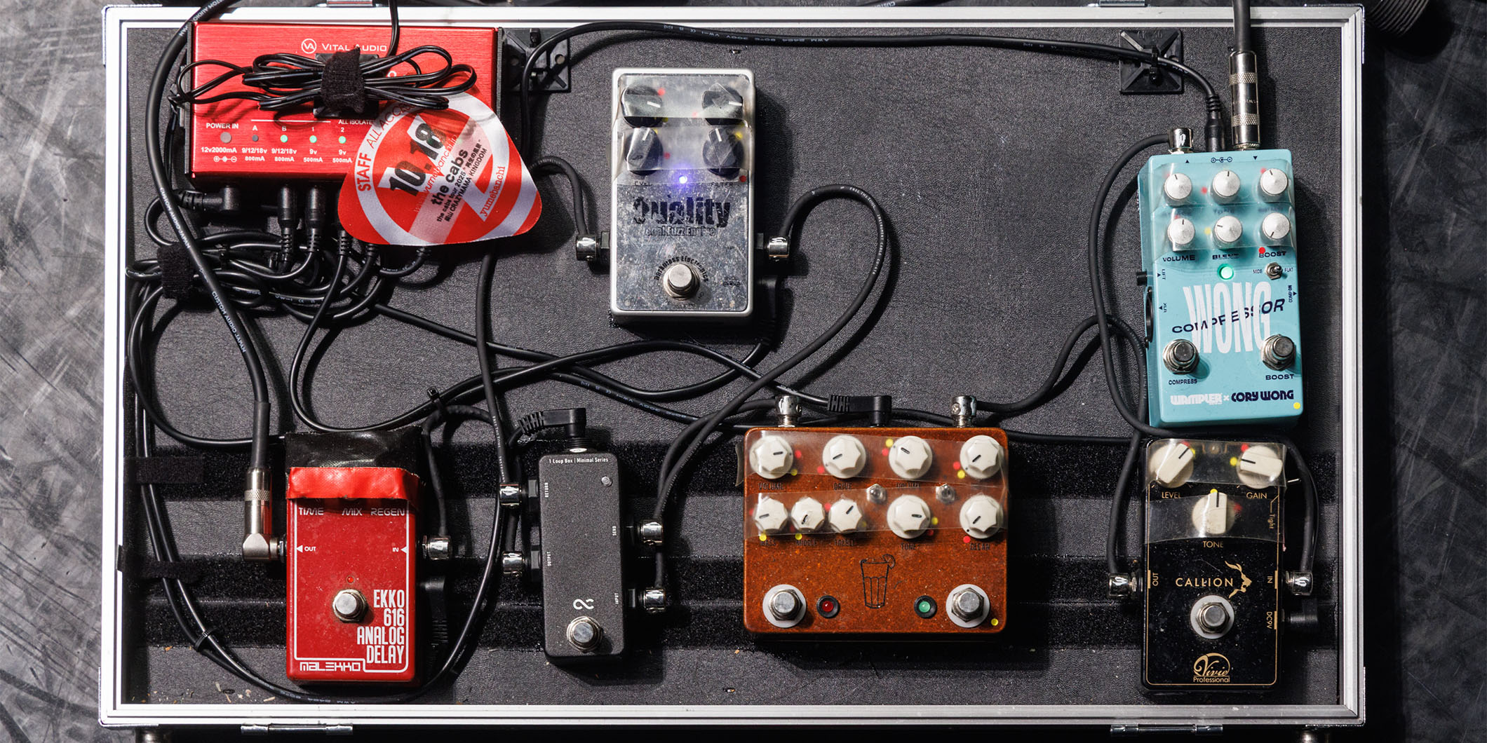 the cabsの再結成ツアーで高橋國光が使用したペダルボードを本人が解説！