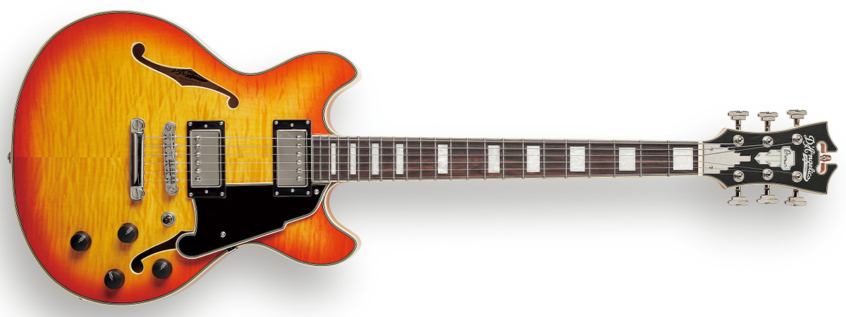 D'ANGELICO/PREMIER MINI DC XT HONEY BURST(前面)