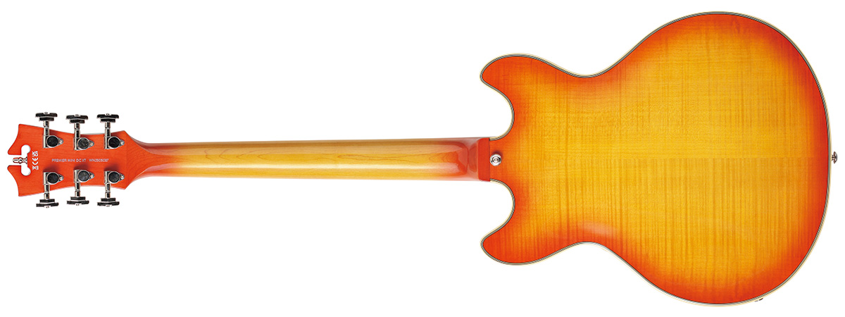 D'ANGELICO/PREMIER MINI DC XT HONEY BURST(背面)