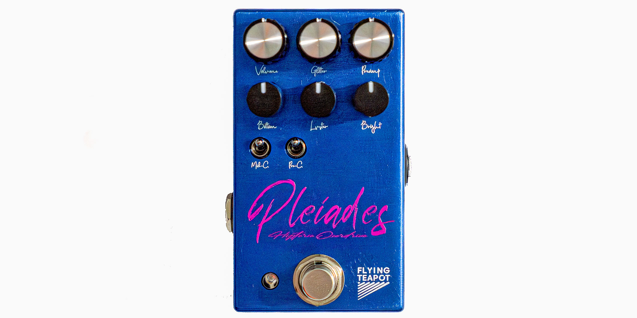 flyingteapotより、クリアで存在感のあるオーバードライブ・ペダル、“Pleiades – Hysteric Overdrive”が登場