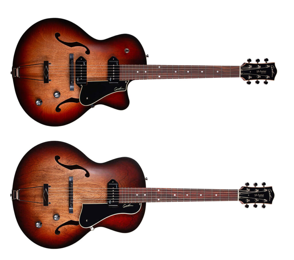 弦楽器、ギター Godin 5Avenue Kingpin Godin Guitars、Kingpin P90ピックアップ搭載のフル・アコースティック
