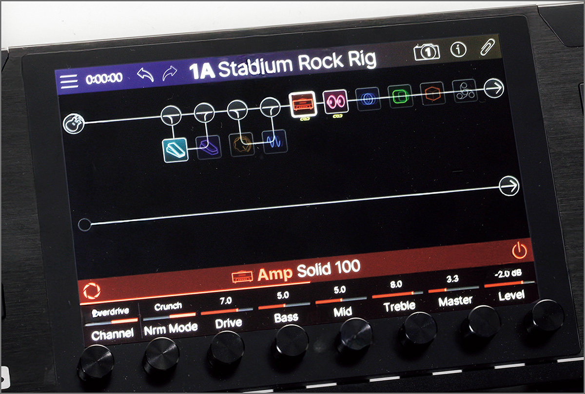 タッチパネル式のディスプレイ