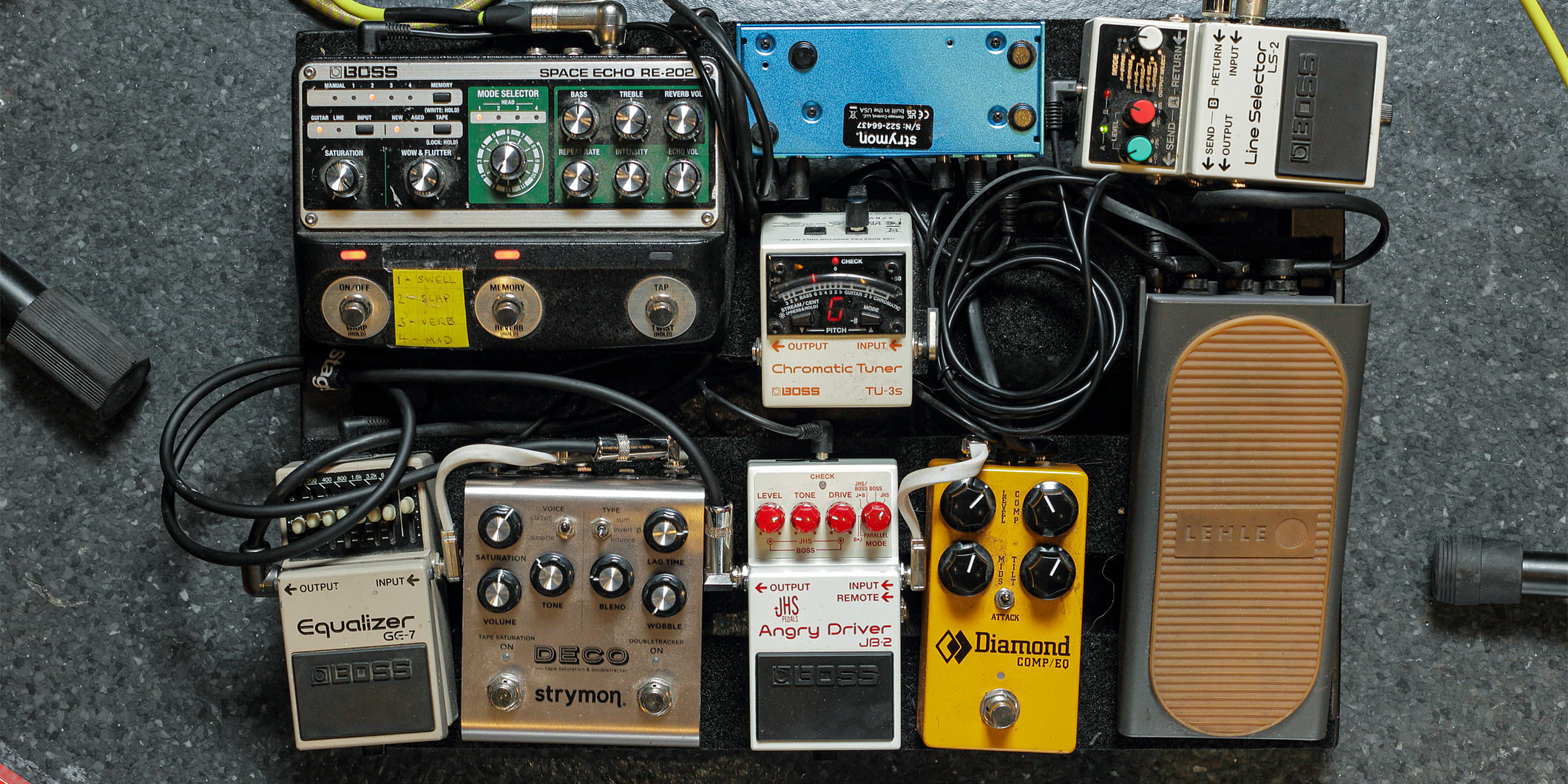 ブラック・カントリー・ニュー・ロードの来日公演でルーク・マークが使用したペダルボードを本人が解説！