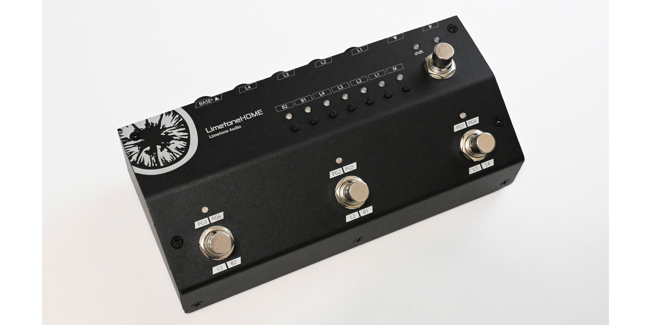 Limetone Audioより、増崎孝司のリクエストによる4ループ仕様のプログラマブル・スイッチャー“LimetoneHOME 4LB”が登場