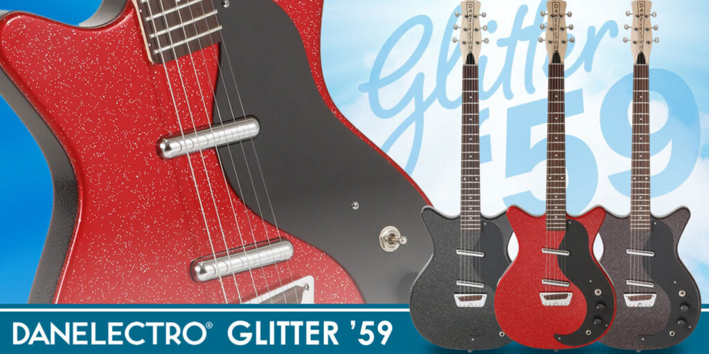 Danelectroより、セミ・ホロウ構造スプルース・ボディの“GLITTER ’59”がリリース