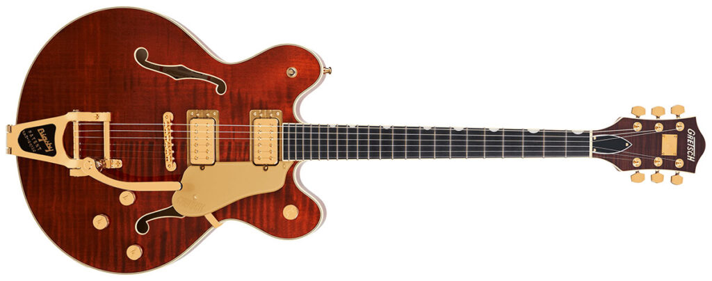 Gretsch / Broadkaster LX Figured Center Block with String-Thru Bigsby and Gold Hardware(Bourbon Stain)