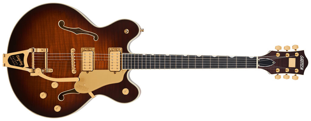 Gretsch / Broadkaster LX Figured Center Block with String-Thru Bigsby and Gold Hardware(Havana Burst)