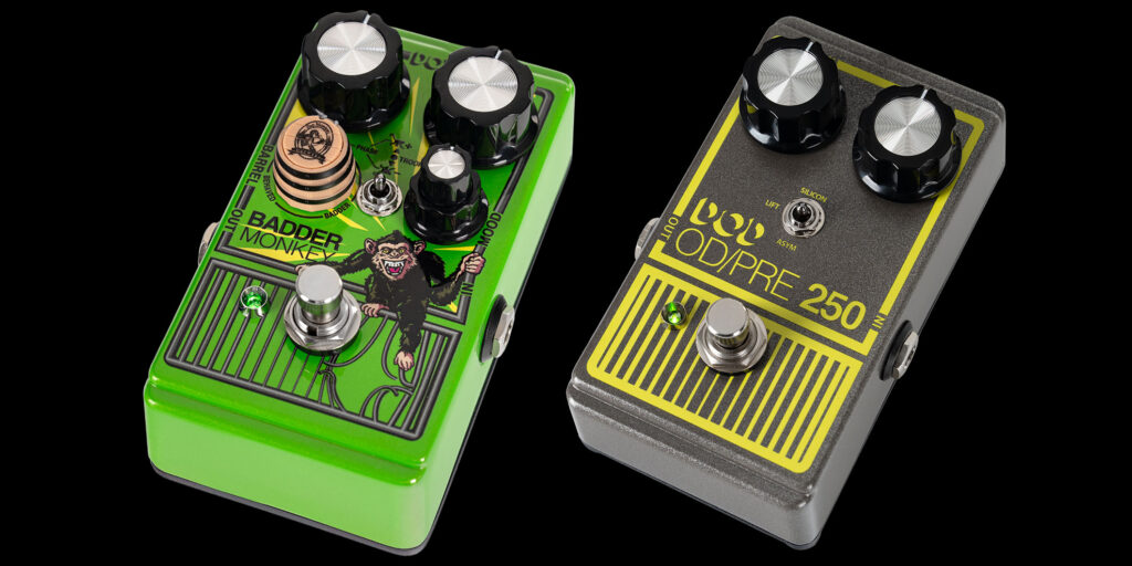 DODより、パラレル・オーバードライブ“Badder Monkey”とオーバードライブ・プリアンプ“250-X”がリリース
