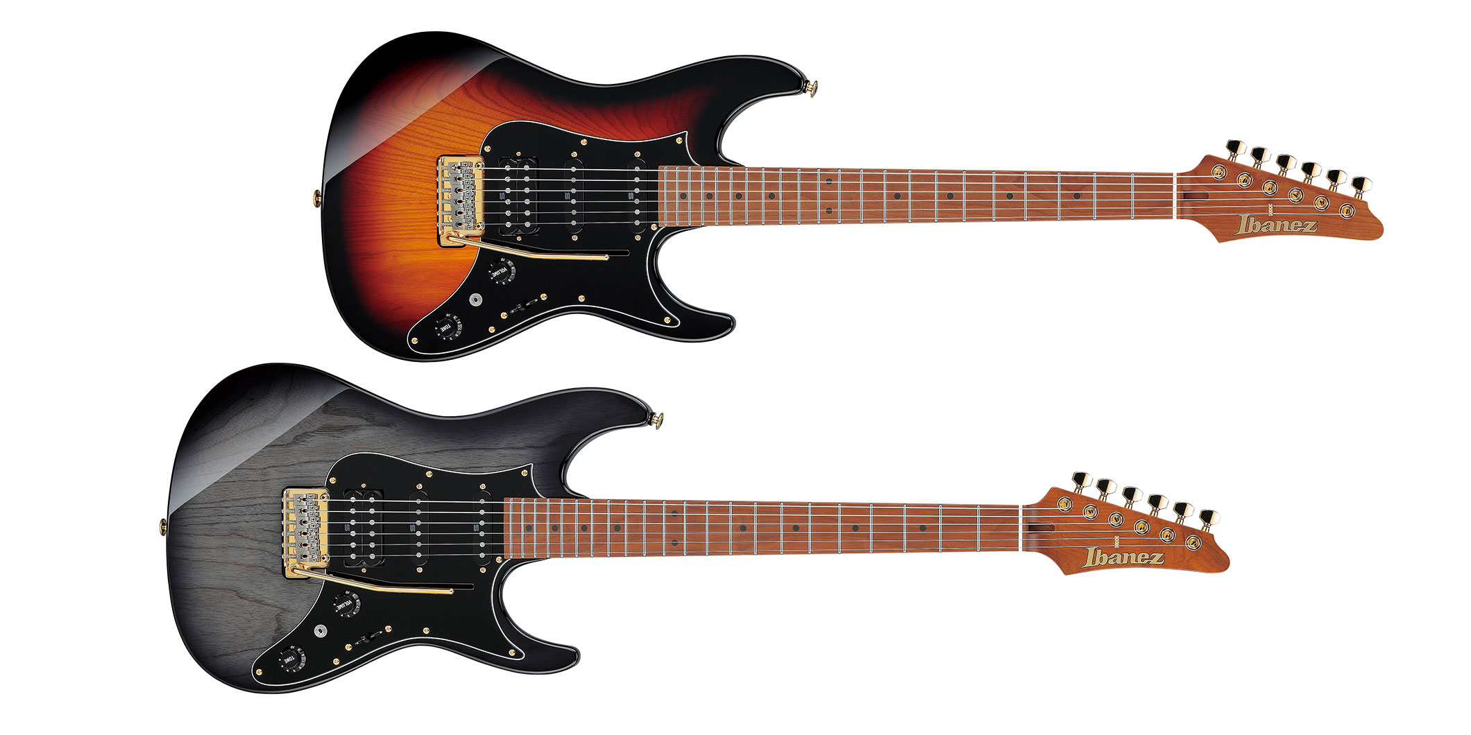 Ibanezが、アッシュ・ボディにSSHピックアップをレイアウトしたプレステージなモデル“AZ2204AG”をリリース