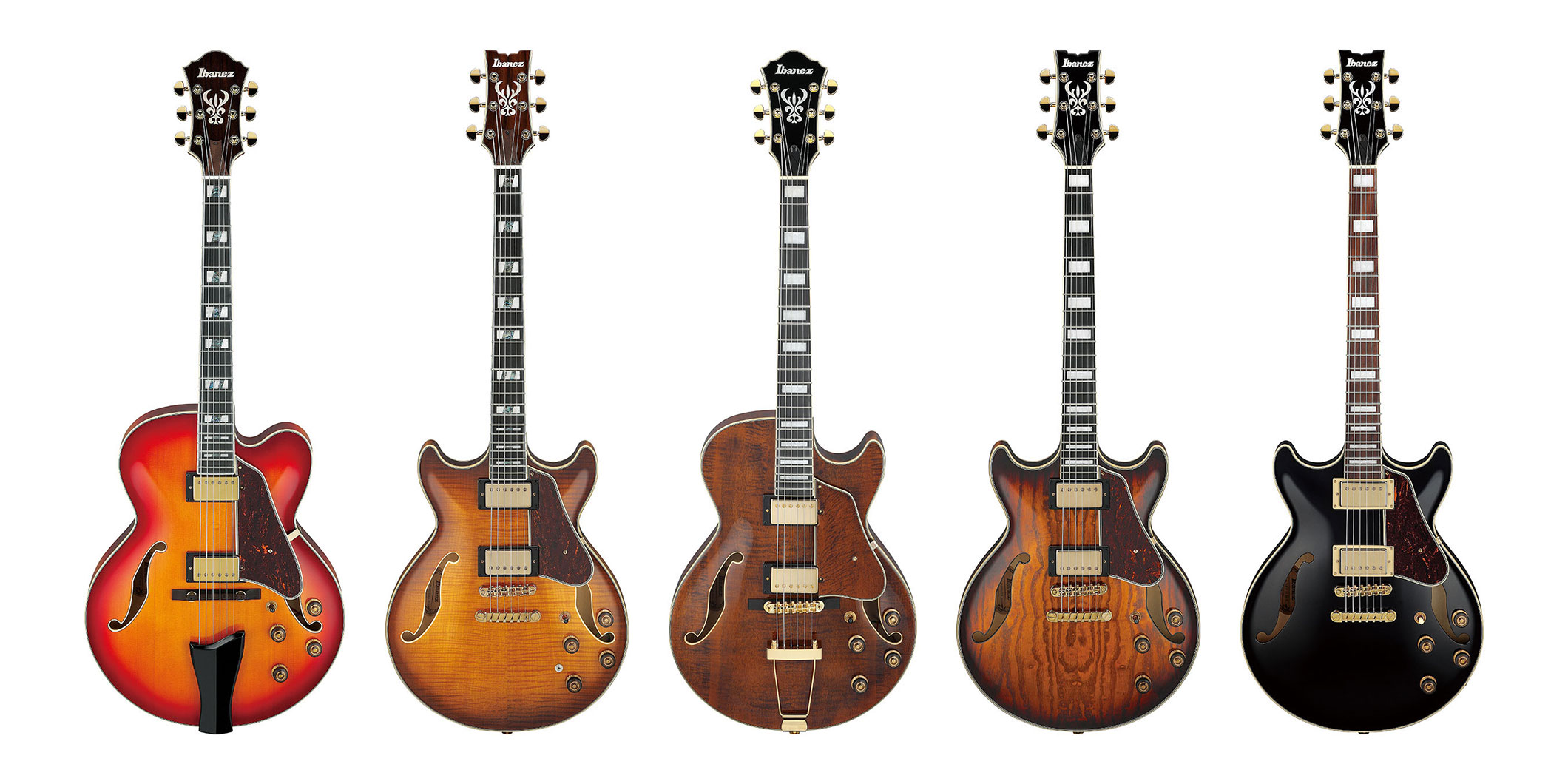 アイバニーズのフルアコとセミアコのラインナップに5つのニュー・モデルが追加