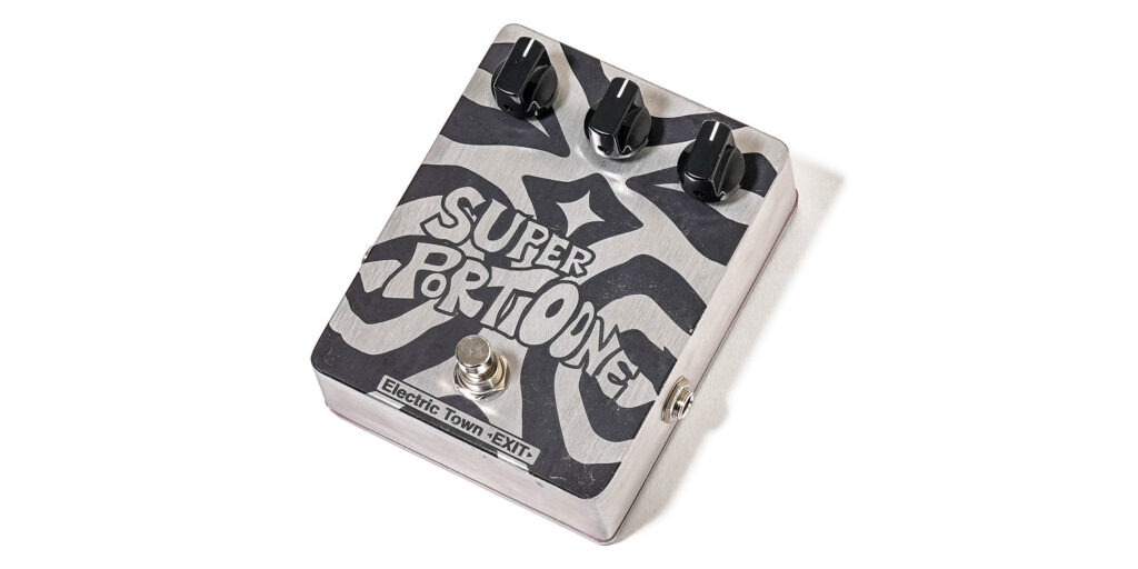 高円寺発のエフェクター・ブランドElectric Town Exitより、ファズ・ペダル“SUPER PORTIOONE”が登場