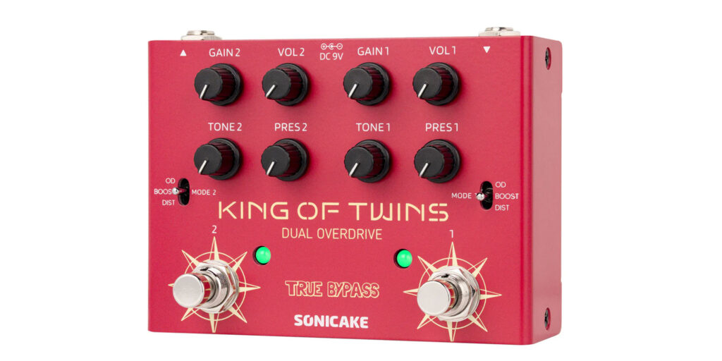 SONICAKE、各チャンネル3モードのデュアル・チャンネル・オーバードライブ“KING OF TWINS”をリリース