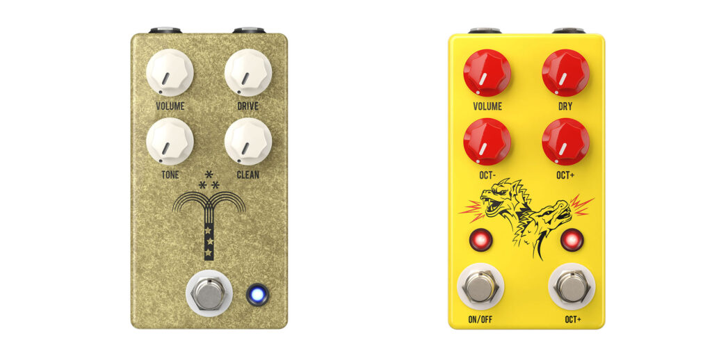 JHS Pedalsより、ジュリアン・ラージとのやりとりで進化した“MORNING GLORY CLEAN”と、オクターバー・ペダル“DOUBLE DRAGON”がリリース