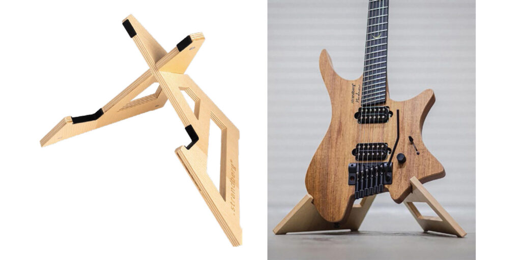 ストランドバーグより、同ブランドのすべてのギターに対応した折り畳み式木製スタンドが発売