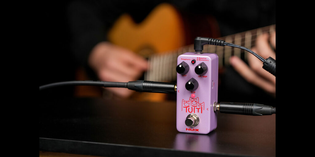 NUXより、複数の音に上下のオクターブ音を加えることができるポリフォニック・オクターブ・ペダル“TUTTI”が登場
