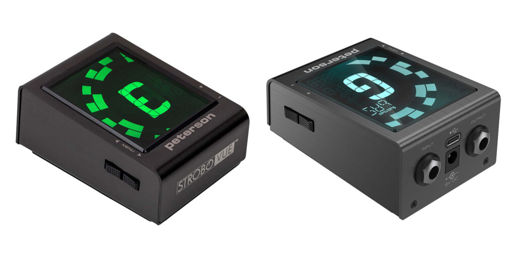 Petersonより、フット・スイッチのない据え置き型の高性能ストロボ・チューナー“Strobo VUE”が登場