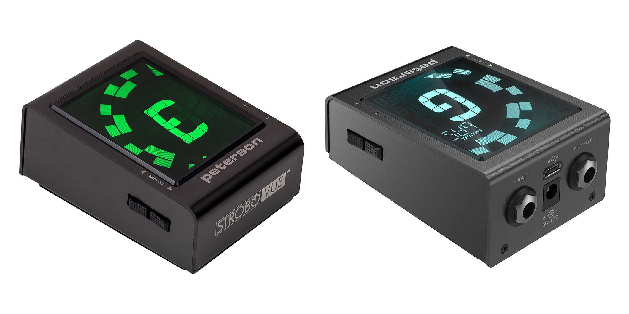 Petersonより、フット・スイッチのない据え置き型の高性能ストロボ・チューナー“Strobo VUE”が登場