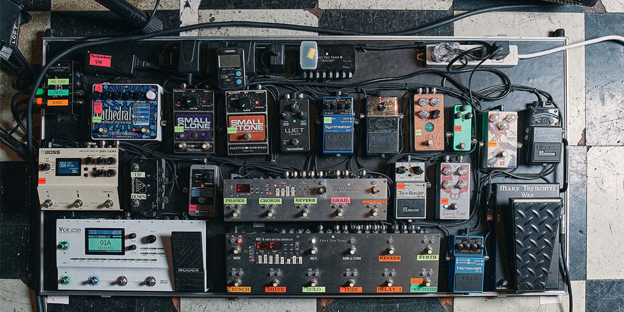大山純（ストレイテナー）が『TIME TO FUZZ Vol.2』で使用したペダルボードを本人が解説！