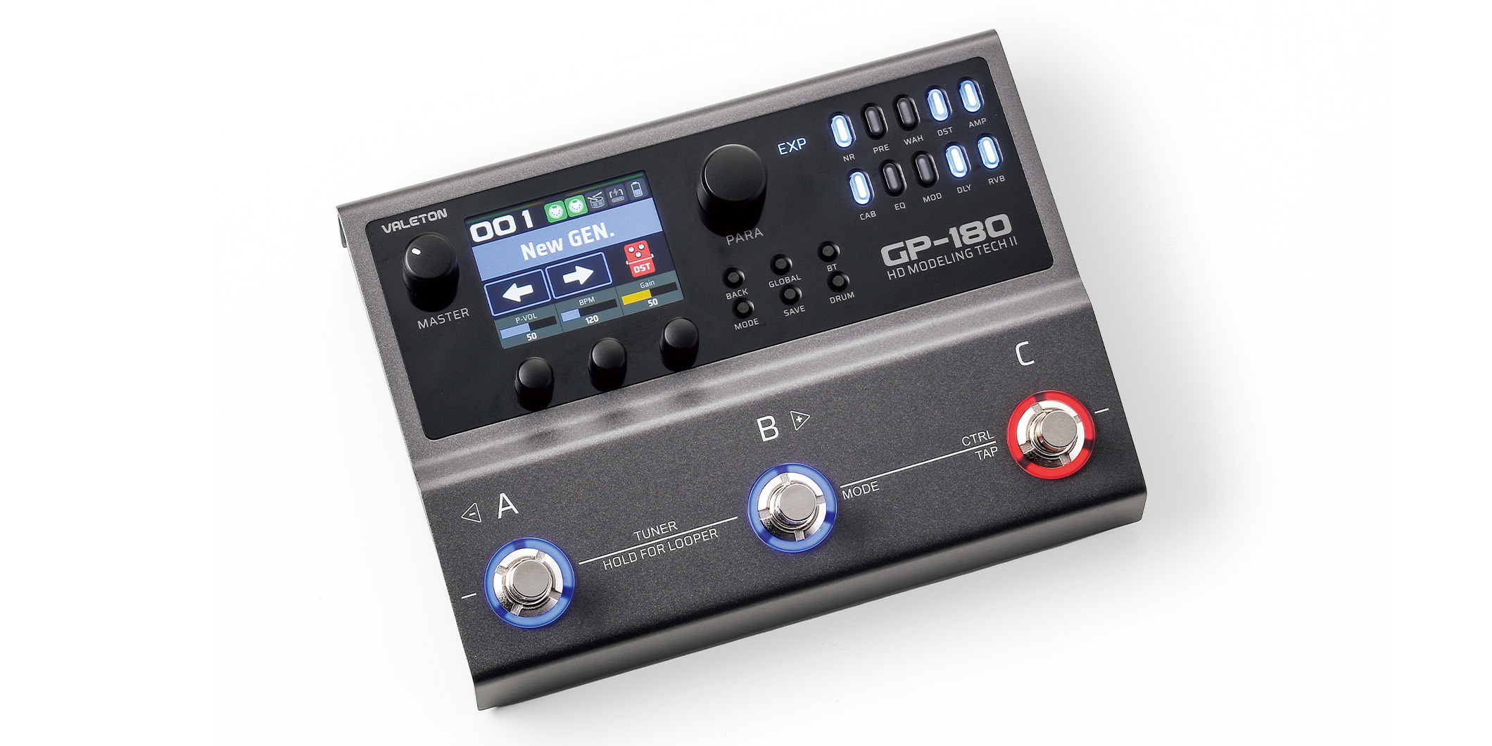 VALETON／GP-180〜バッテリー内蔵小型マルチ・シリーズに3スイッチ+DSPの新顔登場！
